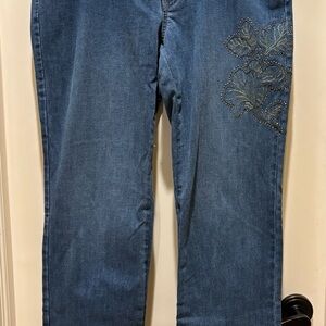 Chico's Dark Blue Straight Leg Jeans